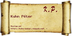 Kuhn Péter névjegykártya