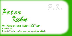 peter kuhn business card